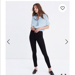 10” high rise Madewell Carbondale black jeans